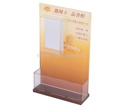 Customize plexiglass leaflet holder acrylic menu holder NBD-740