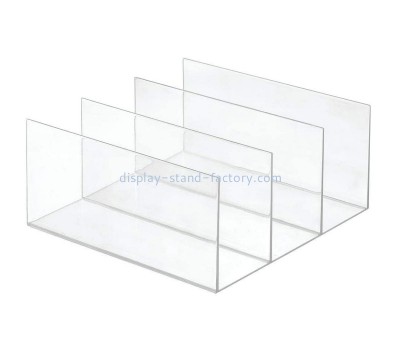 Custom plastic divided file organizer acrylic envelop holder perspex notebook stand NBD-749