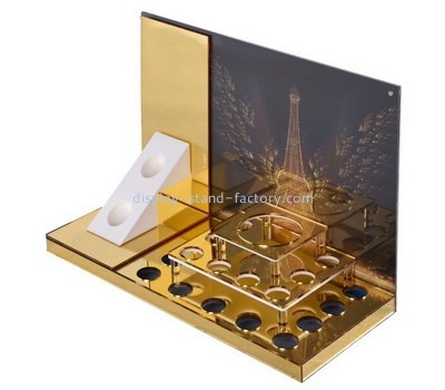 Custom retail plexigalss perfume display stands acrylic display risers NMD-561