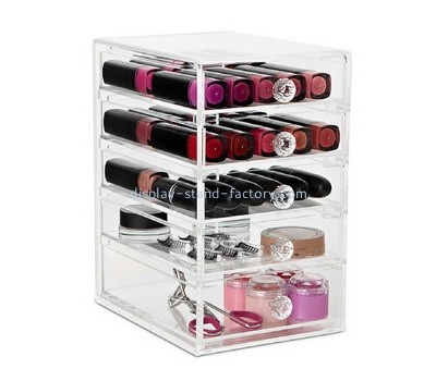 Custom plexiglass cosmetic drawer lucite makeup organizer perspex box NMD-567