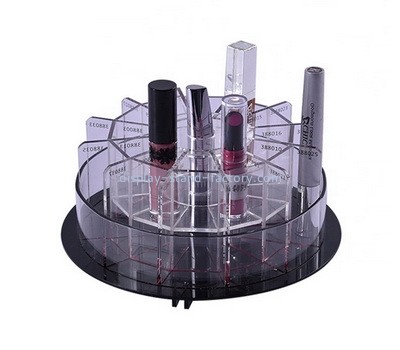 Custom acrylic round shape display stand lucite lipstick case holder perspex lip gloss display rack NMD-573