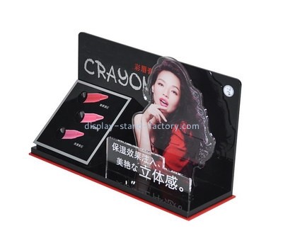 Custom acrylic lipsticks display risers plexiglass cosmetics display stands NMD-605