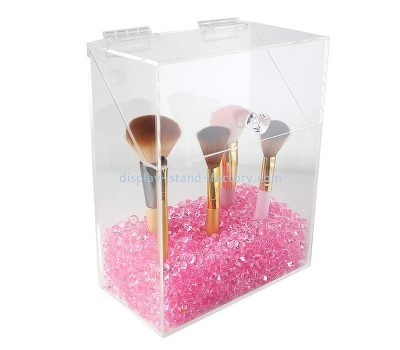 Plexiglass manufacturer customize lucite cosmetics brushes organizer box with lid NMD-669