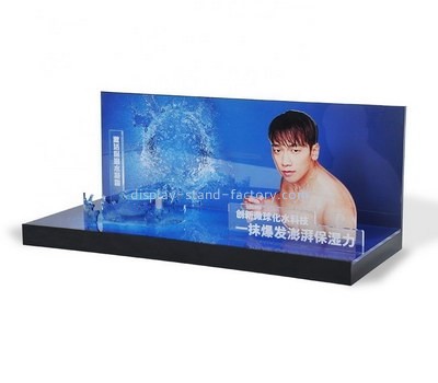 Plexiglass factory customize acrylic skincare display risers perspex makeup display stands NMD-715
