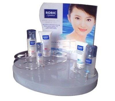 Plexiglass manufacturer customize acrylic skincare display riser perspex makeup display stand NMD-720