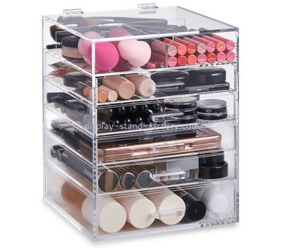 Acrylic factory customize plexiglass makeup organizer lucite cosmetic box NMD-733
