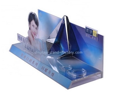Perspex manufacturer customize acrylic cosmetic display stand plexiglass makeup display riser NMD-736