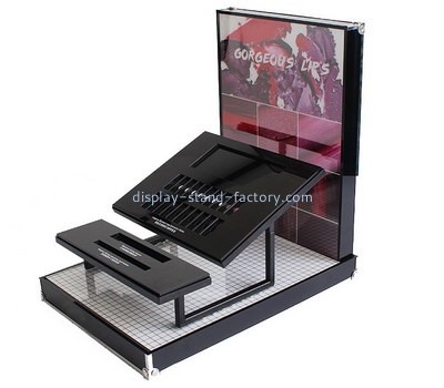 Acrylic factory customize plexiglass makeup display rack perspex cosmetic display riser NMD-738