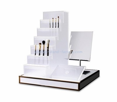Acrylic supplier customize plexiglass makeup brush display rack perspex cosmetic display stand NMD-737