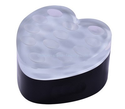 Perspex supplier customize heart shape acrylic makeup display block NMD-773