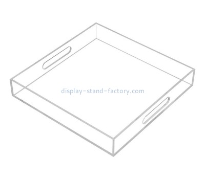 Lucite supplier customize acrylic serving tray with handles STD-232
