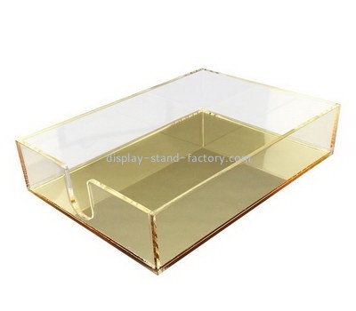 Plexiglass supplier customize acrylic desktop organizer tray STD-237