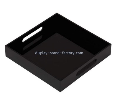 Acrylic manufacturer customize black plexiglass serving tray STD-247