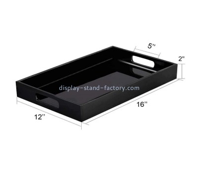 Plexiglass supplier customize acrylic serving tray with handles STD-251