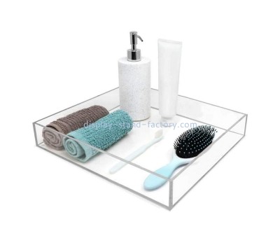 Acrylic manufacturer customize plexiglass bathroom organizer tray holder STD-255