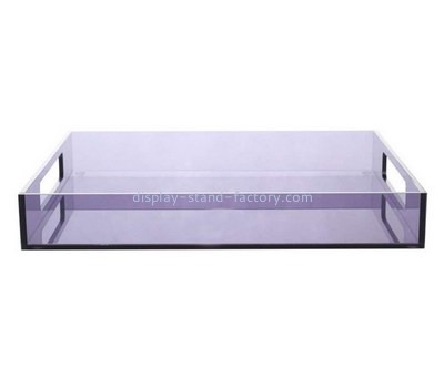 Acrylic manufacturer customize plexiglass breakfast tray with handles STD-263