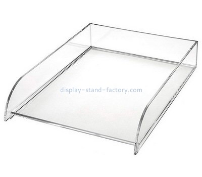 Plexiglass supplier customize clear acrylic stacking letter holder tray STD-275