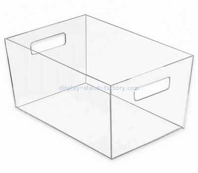 Plexiglass factory customize acrylic container with handles STD-283