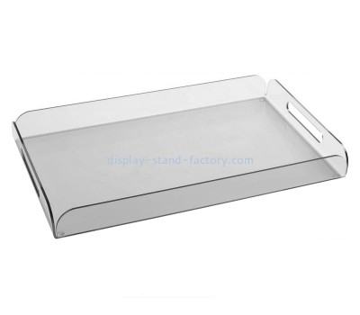 Acrylic supplier customize plexiglass serving tray with handles STD-288