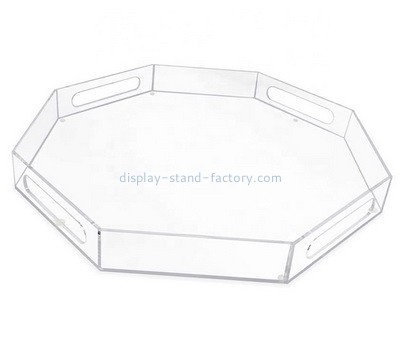 Lucite factory customize octagon acrylic serving tray STD-292