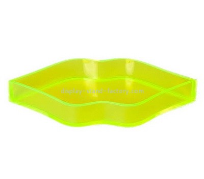 Plexiglass manufacturer customize mouth shape acrylic serving tray STD-298