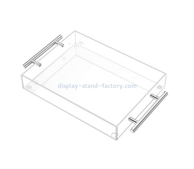 Lucite supplier customize plexiglass serving tray with handle STD-317