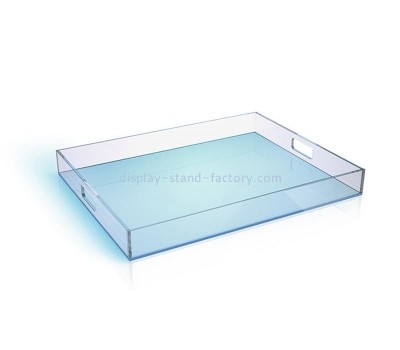Plexiglass supplier customize acrylic breakfast tray with handle STD-331