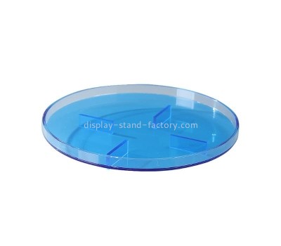 Plexiglass manufacturer customize round acrylic organizer tray STD-346
