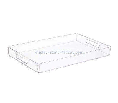Acrylic manufacturer custom plexiglass serving tray with handle STD-367