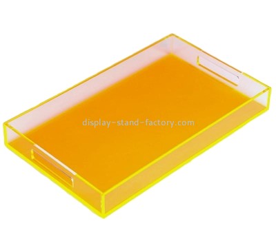 Acrylic supplier custom plexiglass serving tray with handle STD-368