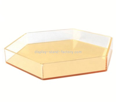 Custom acrylic hexagon food serving tray STD-385