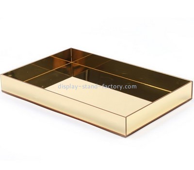 Custom gold mirror acrylic serving tray STD-397
