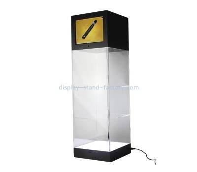 Plexiglass supplier customized acrylic lighted corner curio cabinet NDD-032