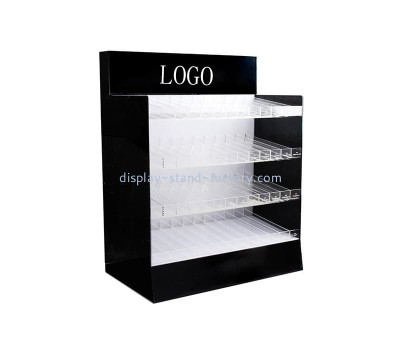 Plexiglass factory customized lighted black curio cabinet NDD-061
