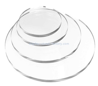 Customized clear acrylic round circle discs for cake decoration NLC-085