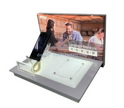 OEM supplier customized acrylic phone display riser plexiglass mobile phone display stand NDS-056