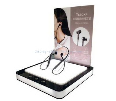 OEM supplier customized acrylic earphone display riser plexiglass earplug display stand NDS-059