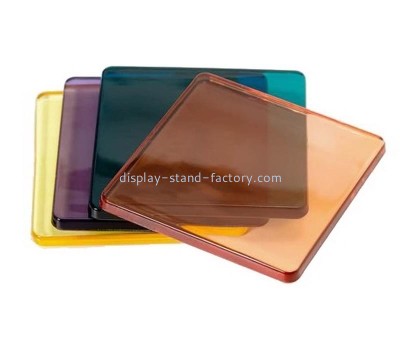 OEM supplier customized plexiglass cup mats acrylic coasters NFD-363