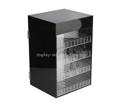 OEM supplier customized acrylic curio cabinet plexiglass black display cabinet NAB-1418