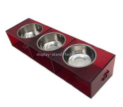 OEM supplier customized acrylic pet bowl holder plexiglass dog bowl holder NOD-023