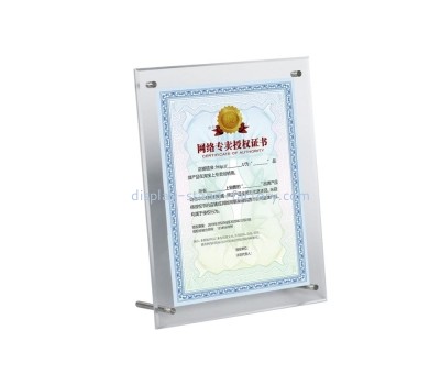 OEM supplier customized acrylic certificate frame plexiglass certificate frame NBD-762
