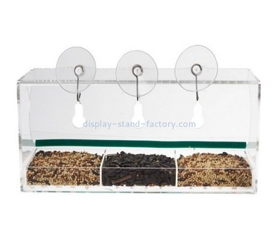 OEM supplier customized wall mounted plexiglass bird feeder acrylic waterproof bird house NOD-043