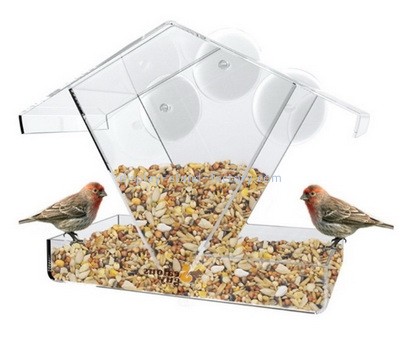 OEM supplier customized acrylic bird feeder plexiglass bird house NOD-047