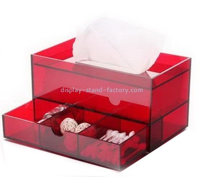 Acrylic designer tissue box small clear acrylic boxes red tissue box NAB-029