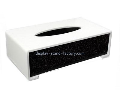 Acrylic display stand manufacturers customized lucite tissue paper box NAB-073