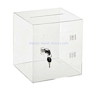Custom clear plastic ballot box lockable suggestion box acrylic ballot box NAB-063
