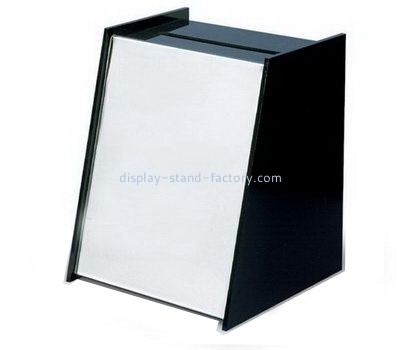 Acrylic display factory customized black comment suggestion box NAB-289