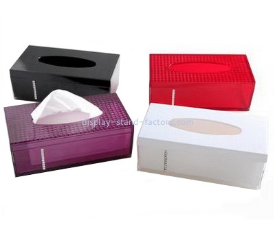 Customized acrylic rectangular tissue box holder NAB-434