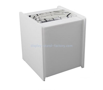 Bespoke acrylic white tissue box NAB-479