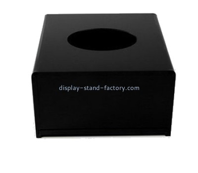 Square black acrylic tissue box NAB-1100